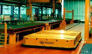 Automated Material Handling System for handling ship components in welding area