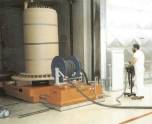 Material handling solutions for autoclaves. Moving transformer components during assembly. Heavy Load Transformer moving